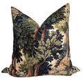 Moody Forest Pillow, Forest Tapestry Pillow, Into the Woods Printed Cotton Pillow, Forest Green Verdure, Jewel Tone Pillow, Somerset Woods