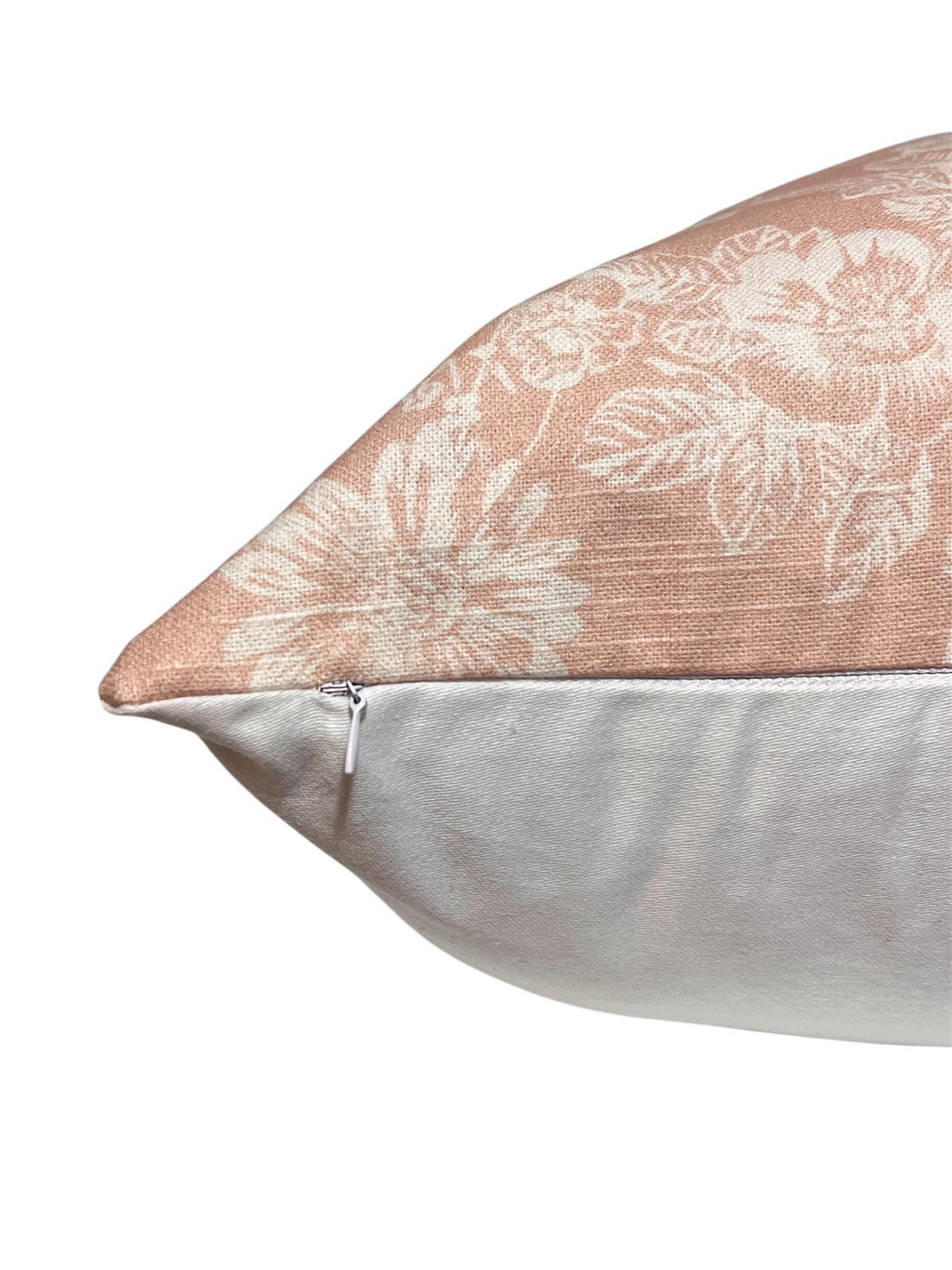 Blush Floral Pillow Cover, Handmade Rose Accent Pillow