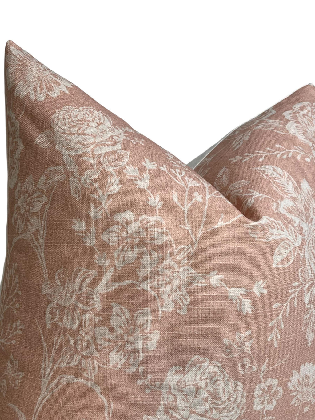 Blush Floral Pillow Cover, Handmade Rose Accent Pillow