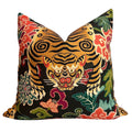 Tiger Eye Pillow Cover, Tibet Tiger Eye, Designer Pillow Cover, Tiger Eye Slate Cushion, Chinoiserie Pillow Cover, Multi Color Tiger Cushion