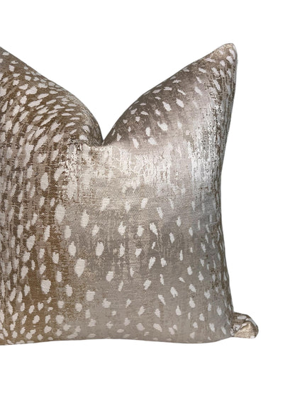 Antelope Print Pillow, Cafe Antelope Spot Pillow Cover, Spotted Animal Print Throw Pillow, Cafe and White Spotted Pillow, Deer Print Pillow