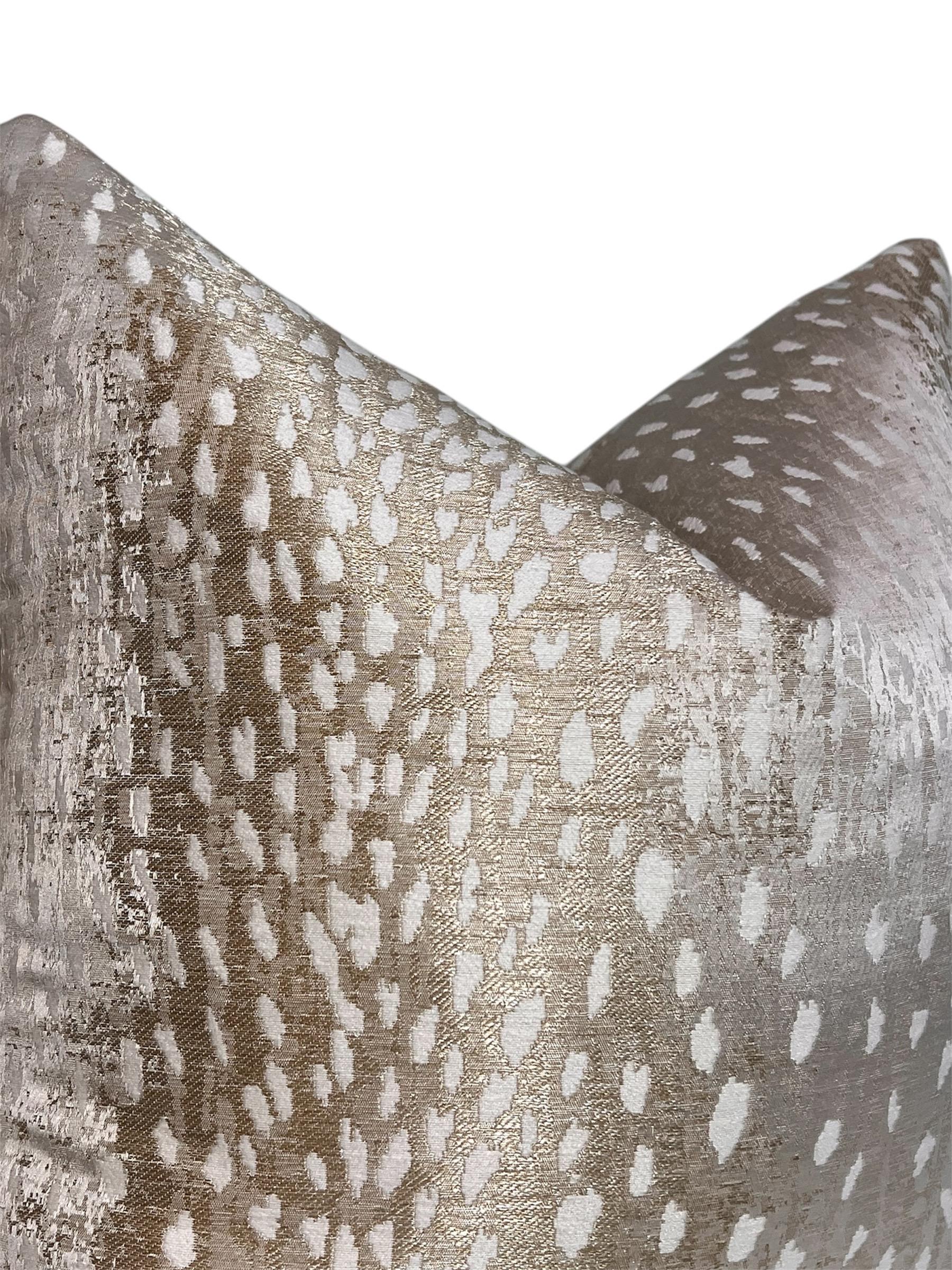 Antelope Print Pillow, Cafe Antelope Spot Pillow Cover, Spotted Animal Print Throw Pillow, Cafe and White Spotted Pillow, Deer Print Pillow