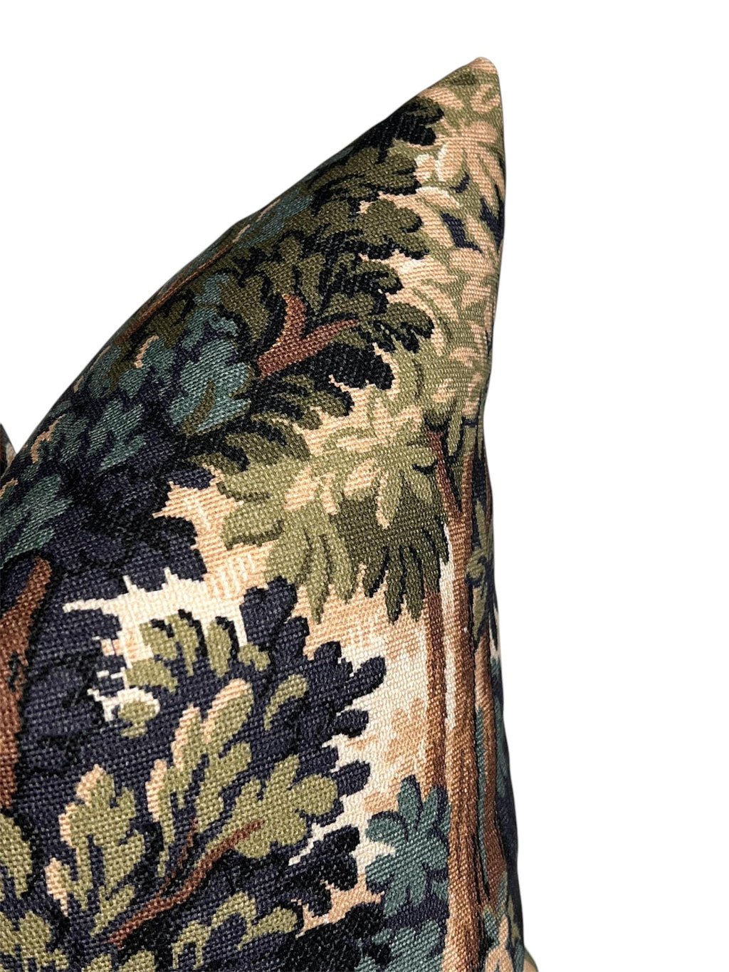 Moody Forest Pillow, Forest Tapestry Pillow, Into the Woods Printed Cotton Pillow, Forest Green Verdure, Jewel Tone Pillow, Somerset Woods