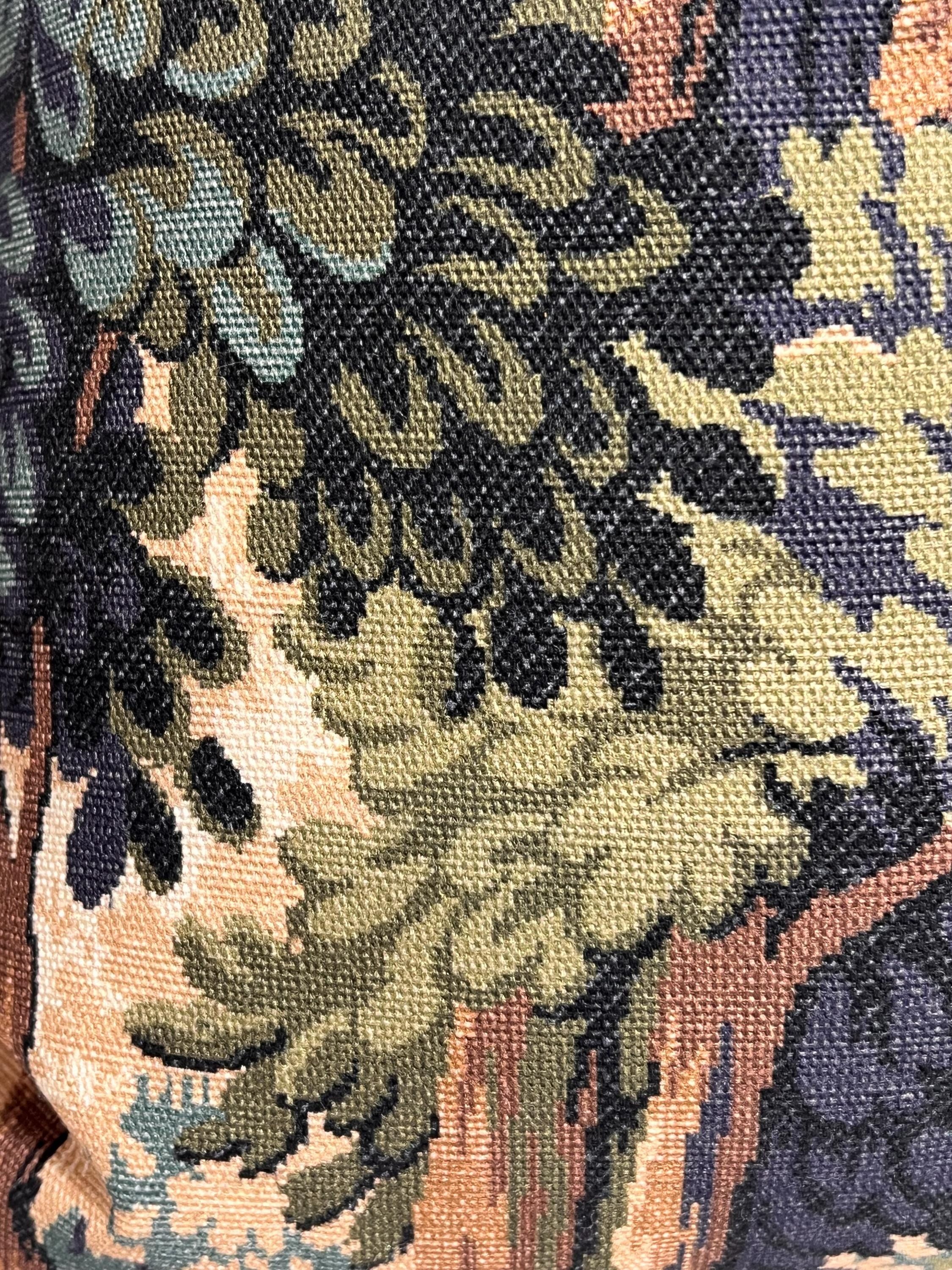 Moody Forest Pillow, Forest Tapestry Pillow, Into the Woods Printed Cotton Pillow, Forest Green Verdure, Jewel Tone Pillow, Somerset Woods