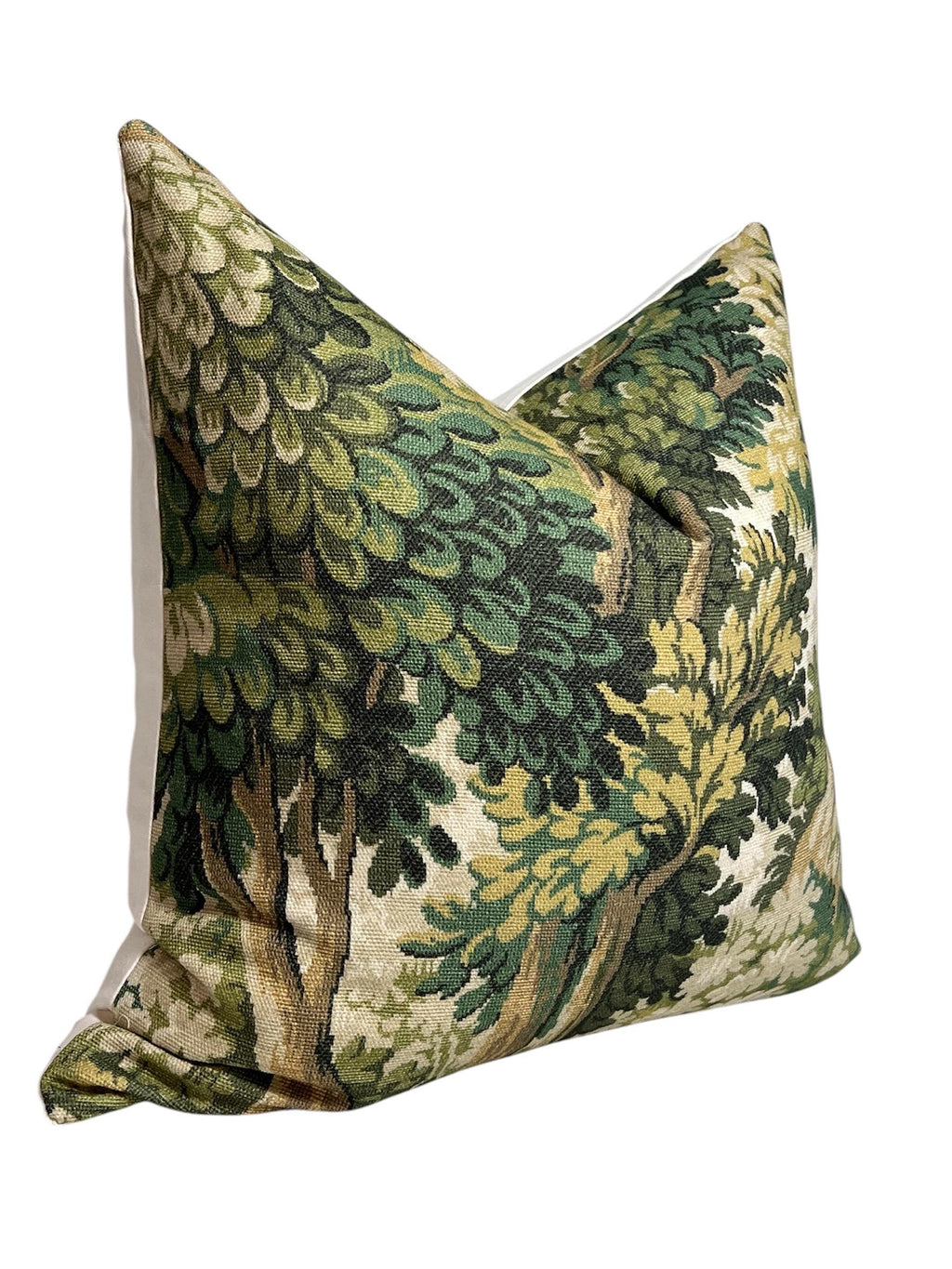 Handmade Tapestry Forest Pillow Cover: Green Verdure Cushion
