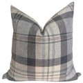 Plaid Linen Pillow Cover, Beige and Gray Plaid Cushion, Neutral Toned Cushion, Buffalo Check Accent Pillow, Modern Farmhouse Throw Cushion