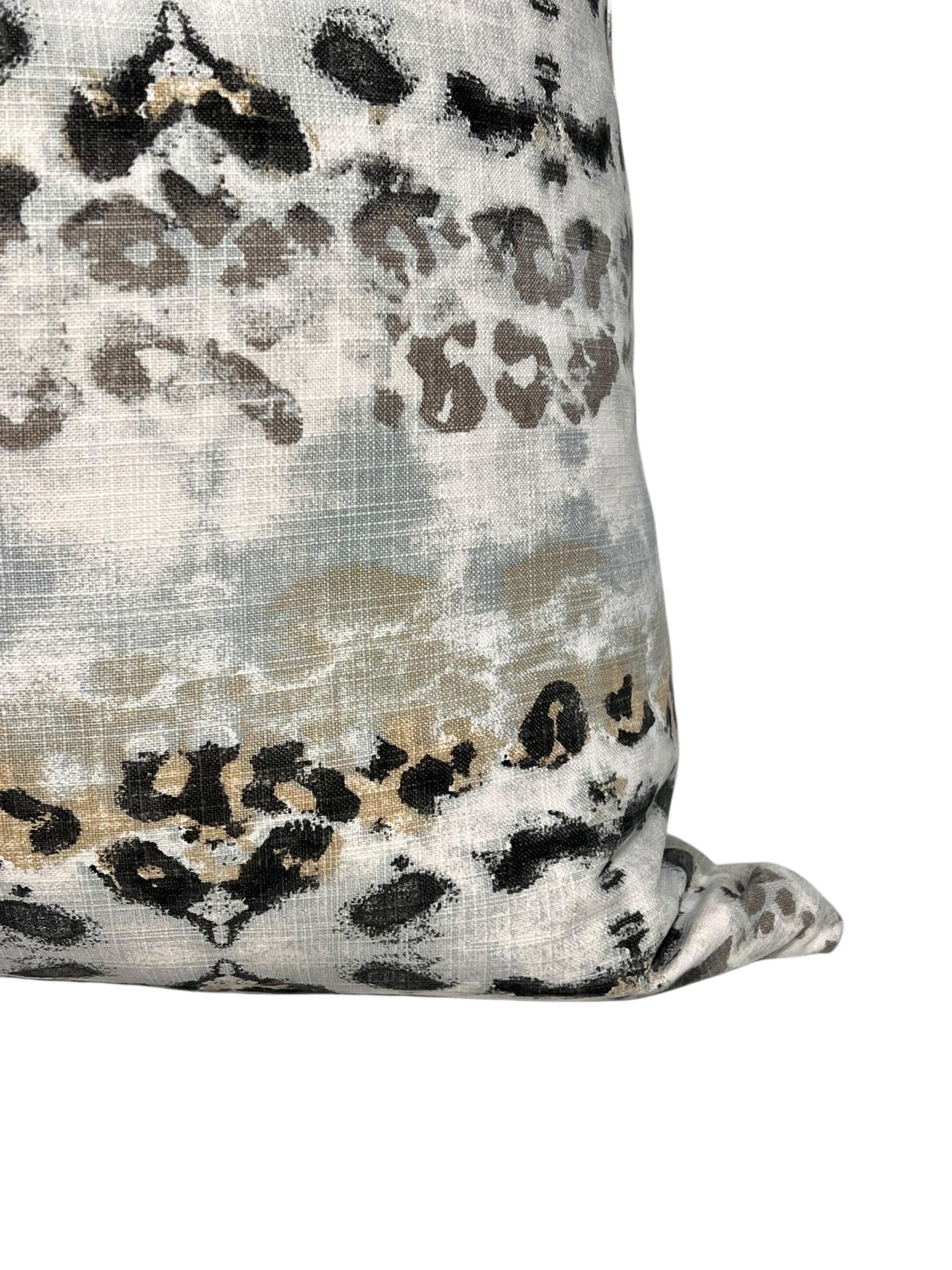 Abstract Leopard Print Pillow Cover, Handmade Safari Decor