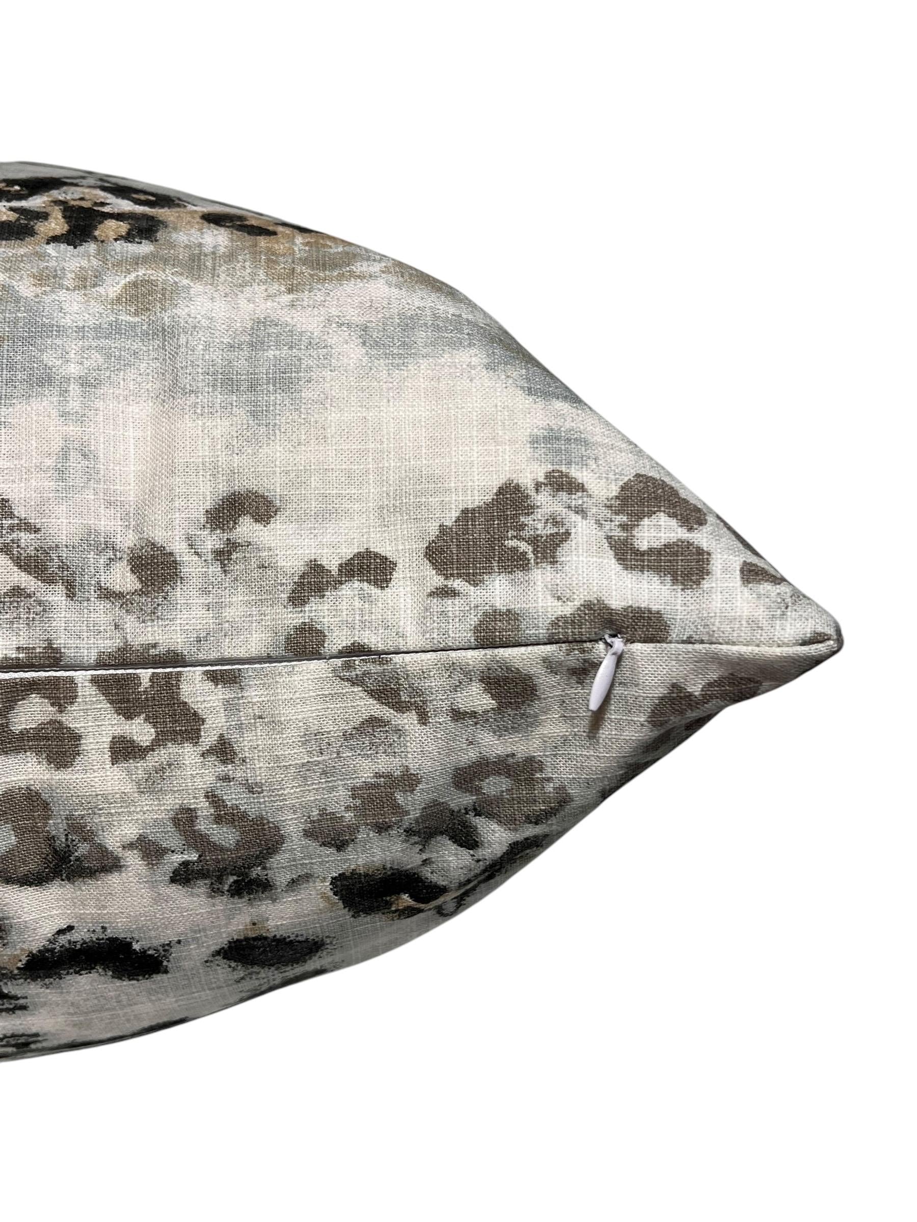 Abstract Leopard Print Pillow Cover, Handmade Safari Decor