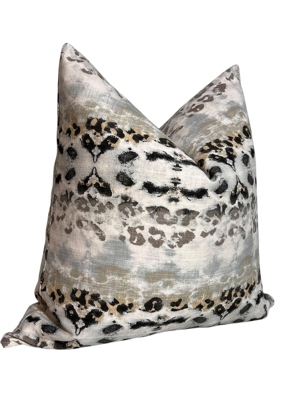 Abstract Leopard Print Pillow Cover, Handmade Safari Decor