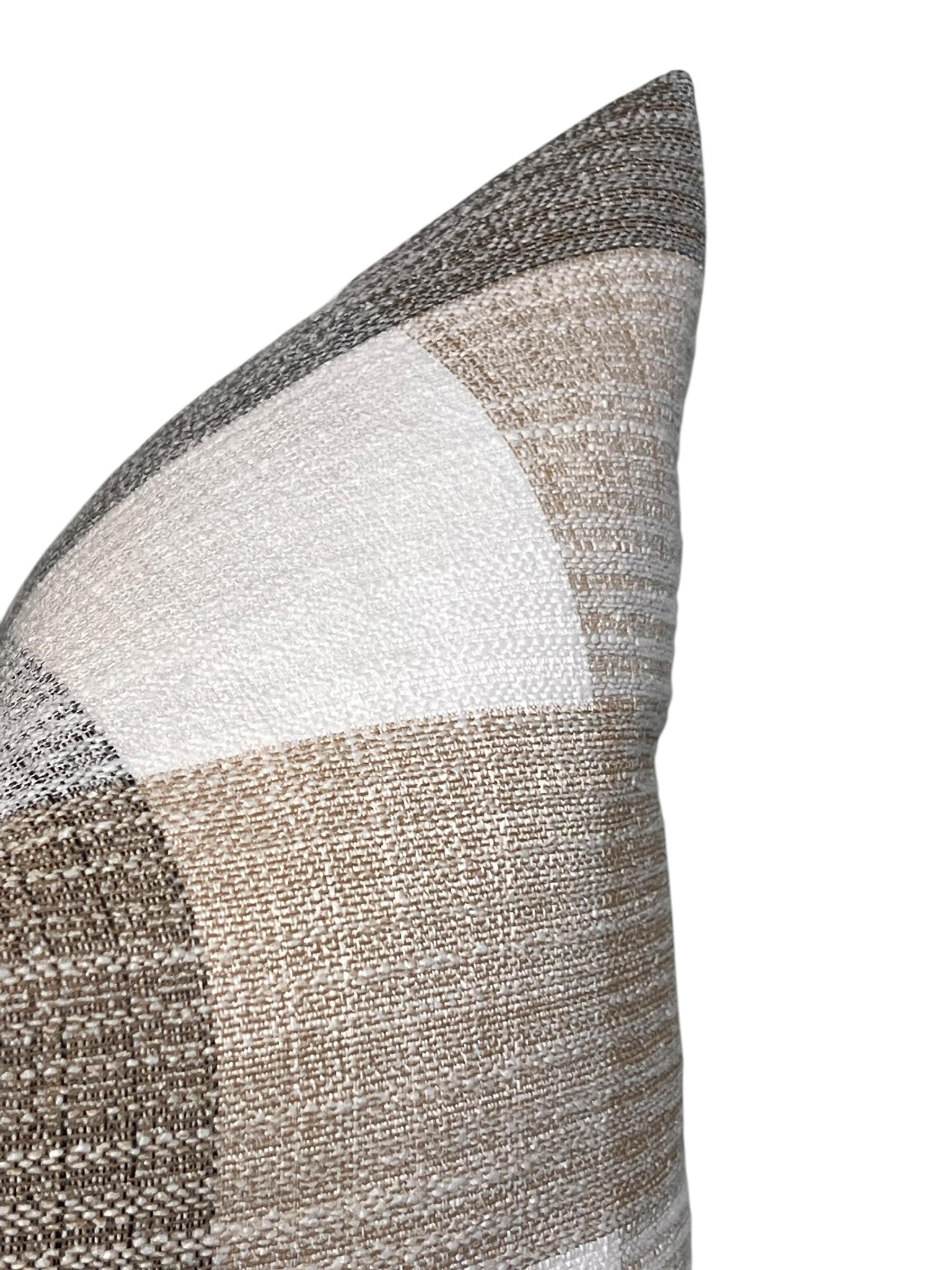 Neutral Pillow Cover Set, Plaid, Linen, Animal Print, USA Made