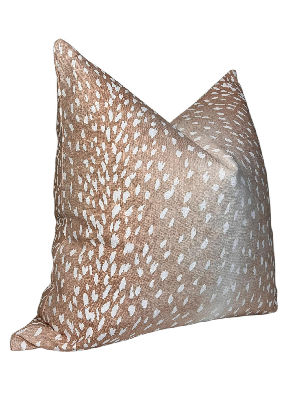 Antelope Print Pillow Cover, Beige Fawn Animal Cushion, Handmade USA