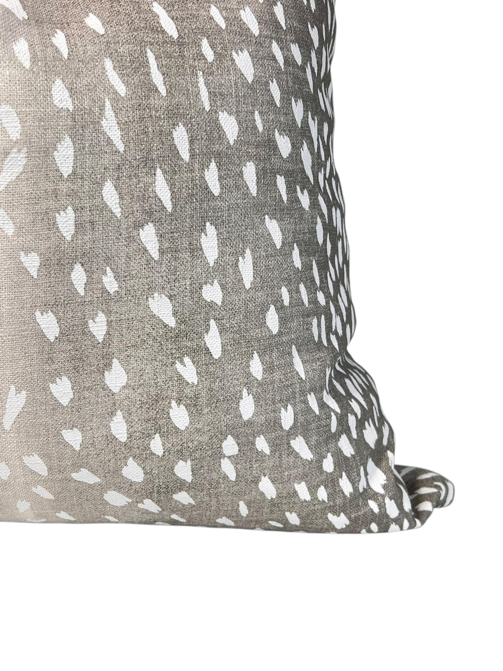 Gray Fawn Print Pillow Cover, Modern Animal Cushion