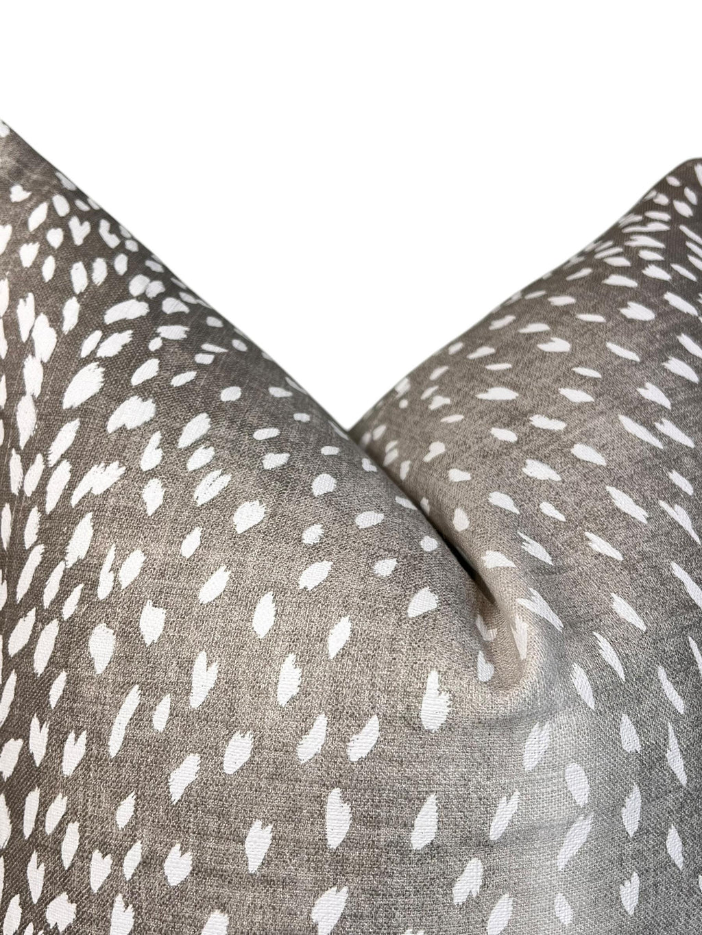 Gray Fawn Print Pillow Cover, Modern Animal Cushion