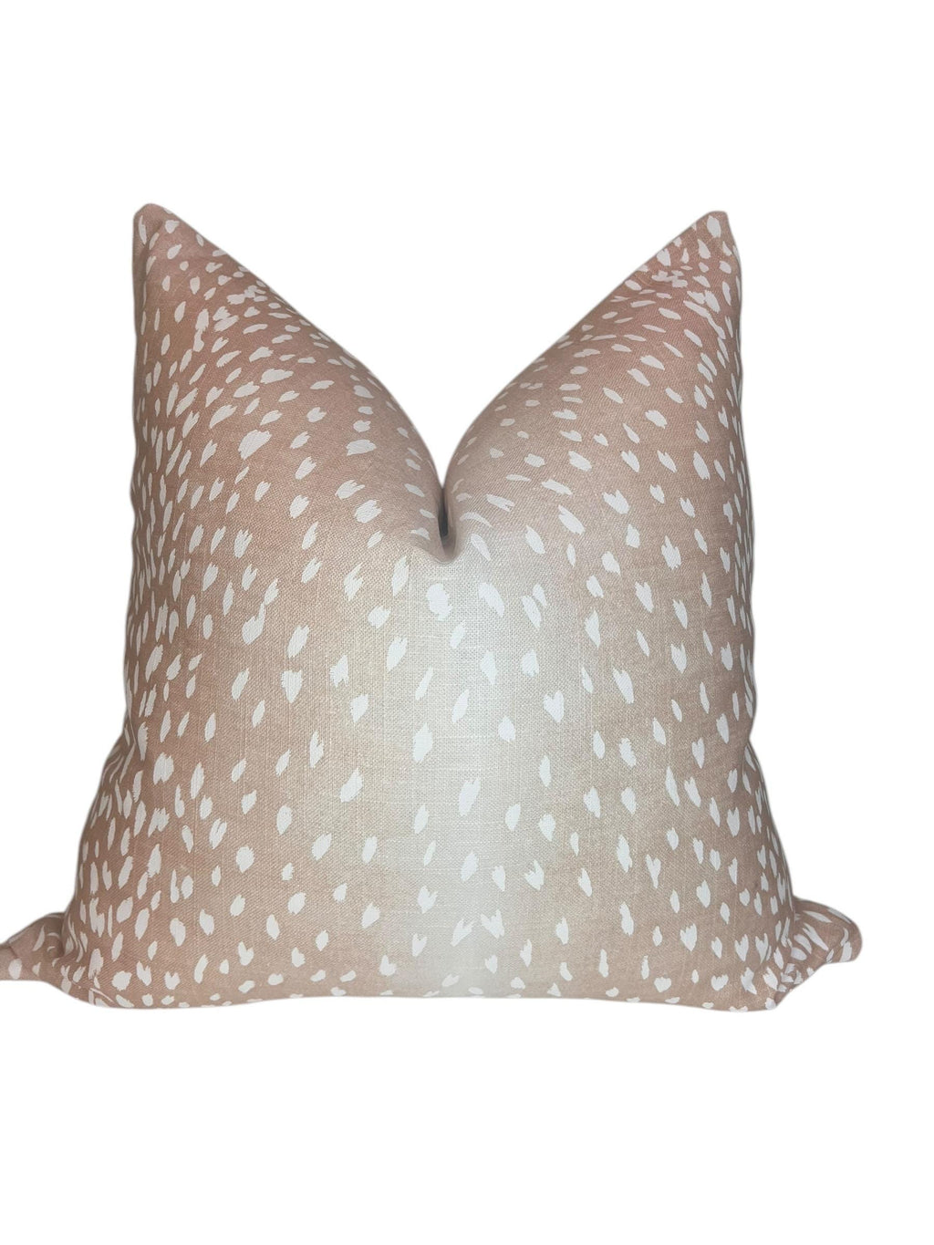 Antelope Print Pillow Cover, Beige Fawn Animal Cushion, Handmade USA