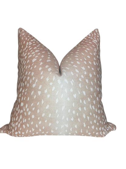 Antelope Print Pillow Cover, Deer Print Cushion Cover, Baige Fawn Pillow Cover, Animal Print Pillow