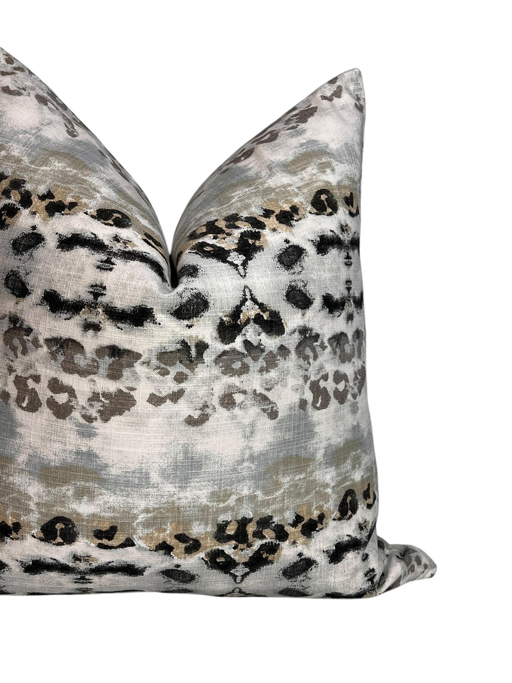 Abstract Leopard Print Pillow Cover, Handmade Safari Decor