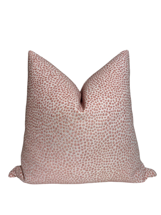 Pink Dot Pattern Pillow Cover, Dotify Bella Pink Chenille Throw Pillow Cover, Pink Textured Pillow, Decorative Pink Chenille Pillow Cover,