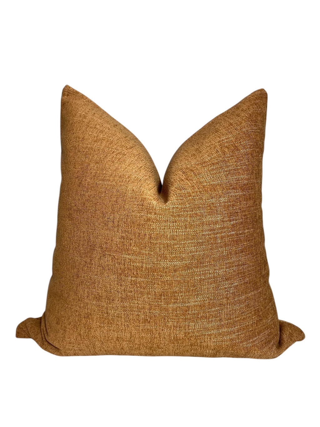 Rustic Brown Linen Pillow Cover, Farmhouse Button Cushion
