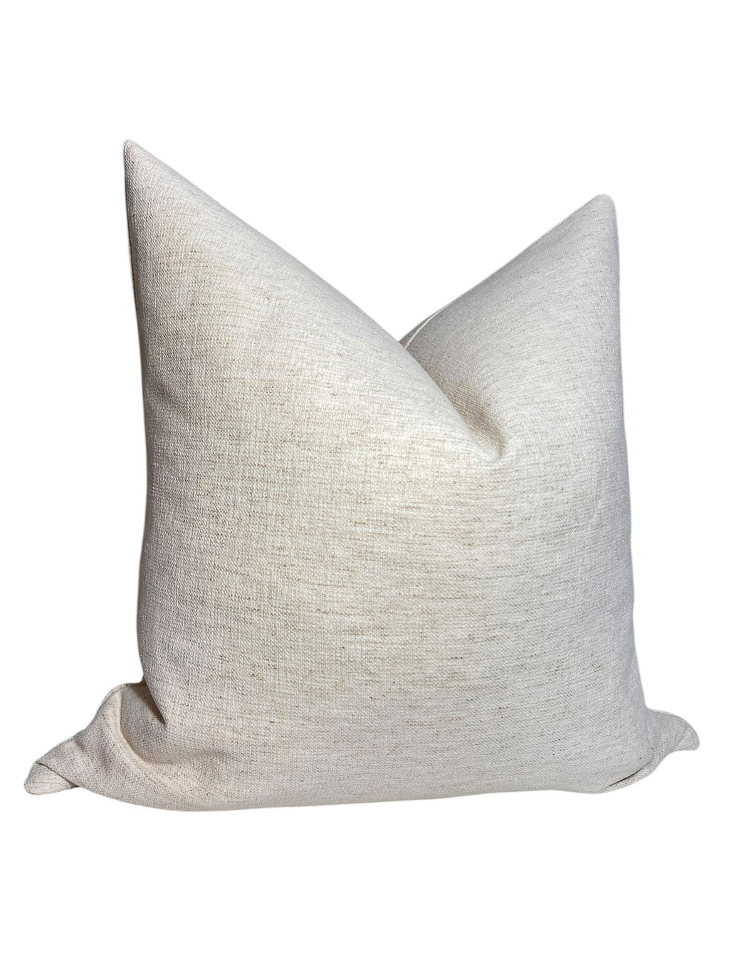 Neutral Throw Pillow Cover Set, Beige Textured Cushions, USA Handcrafted