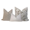 Boho Pillow Cover Set, Neutral Textured Throw Pillows, USA Made