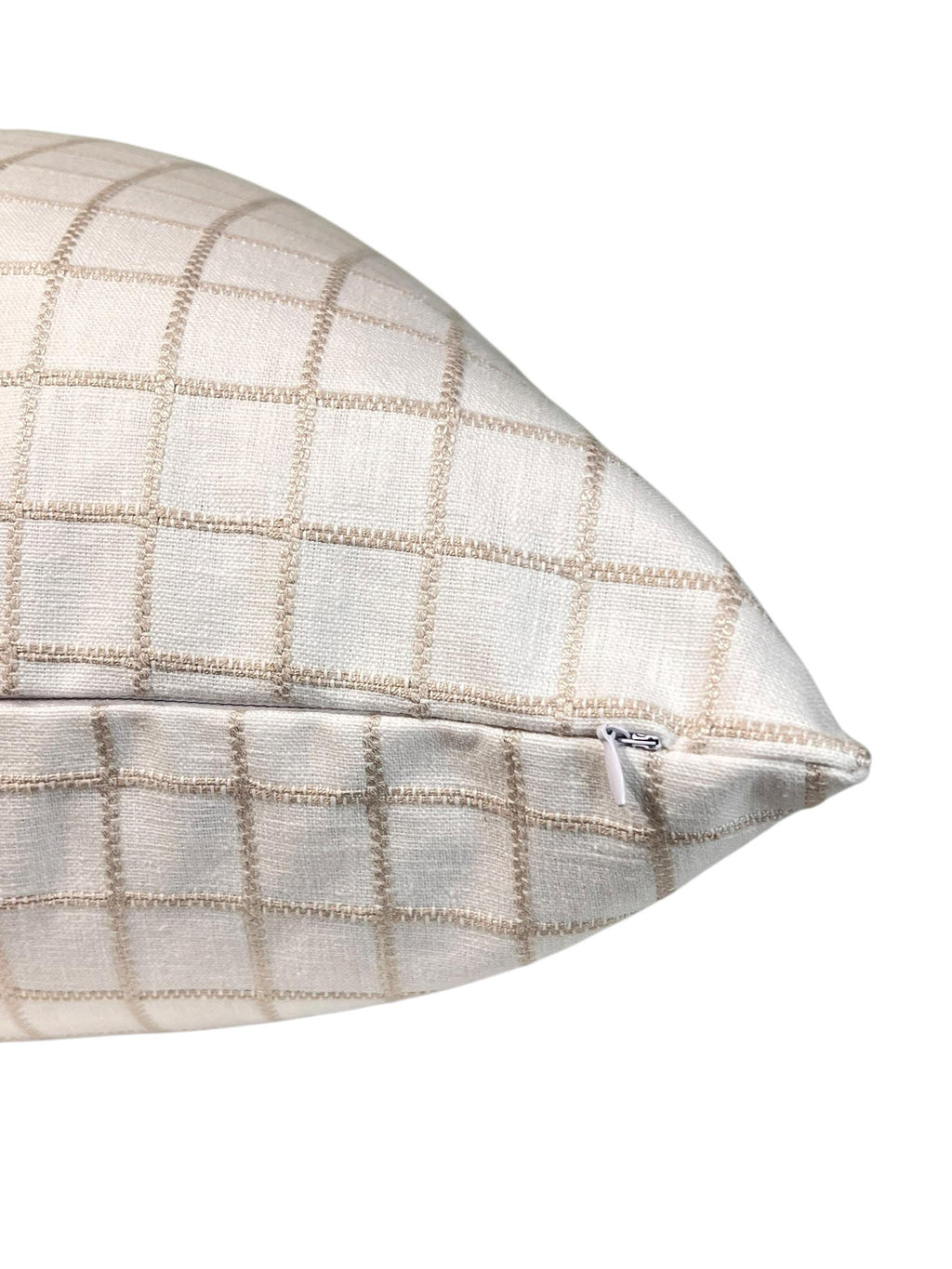 Plaid Pillow Set, Boho Textured cushions, Neutral decorative Pillow Cover Combo, Beige and cream pillows, Set of throw pillow Covers,