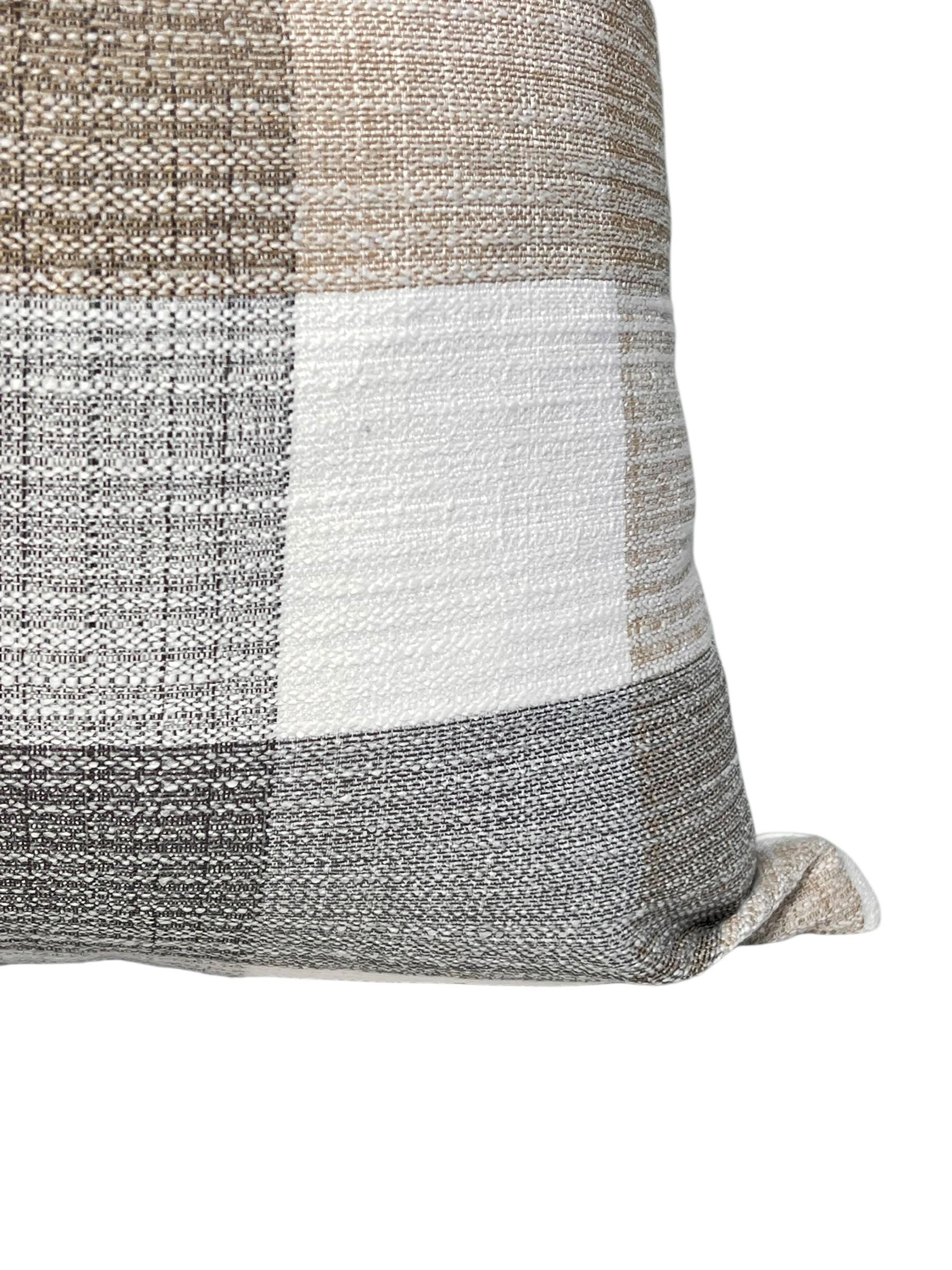 Neutral Pillow Cover Set, Plaid, Linen, Animal Print, USA Made