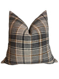 Fall plaid Pillow Cover, Rustic Checkered Pillow Cover, Country Chic Decor, Neutral Plaid Cushion Cover, Classic Tartan Throw Pillow