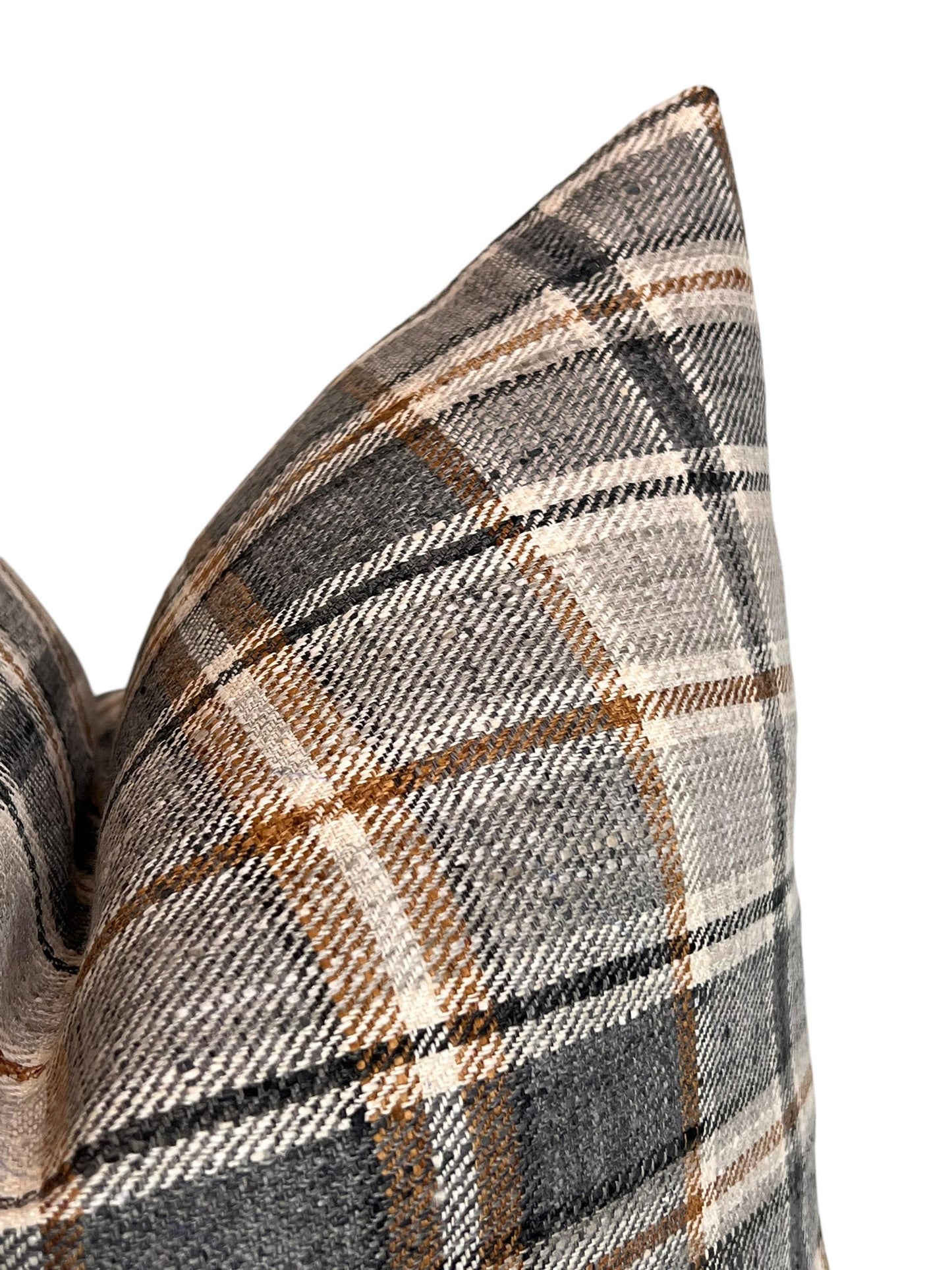 Fall plaid Pillow Cover, Rustic Checkered Pillow Cover, Country Chic Decor, Neutral Plaid Cushion Cover, Classic Tartan Throw Pillow