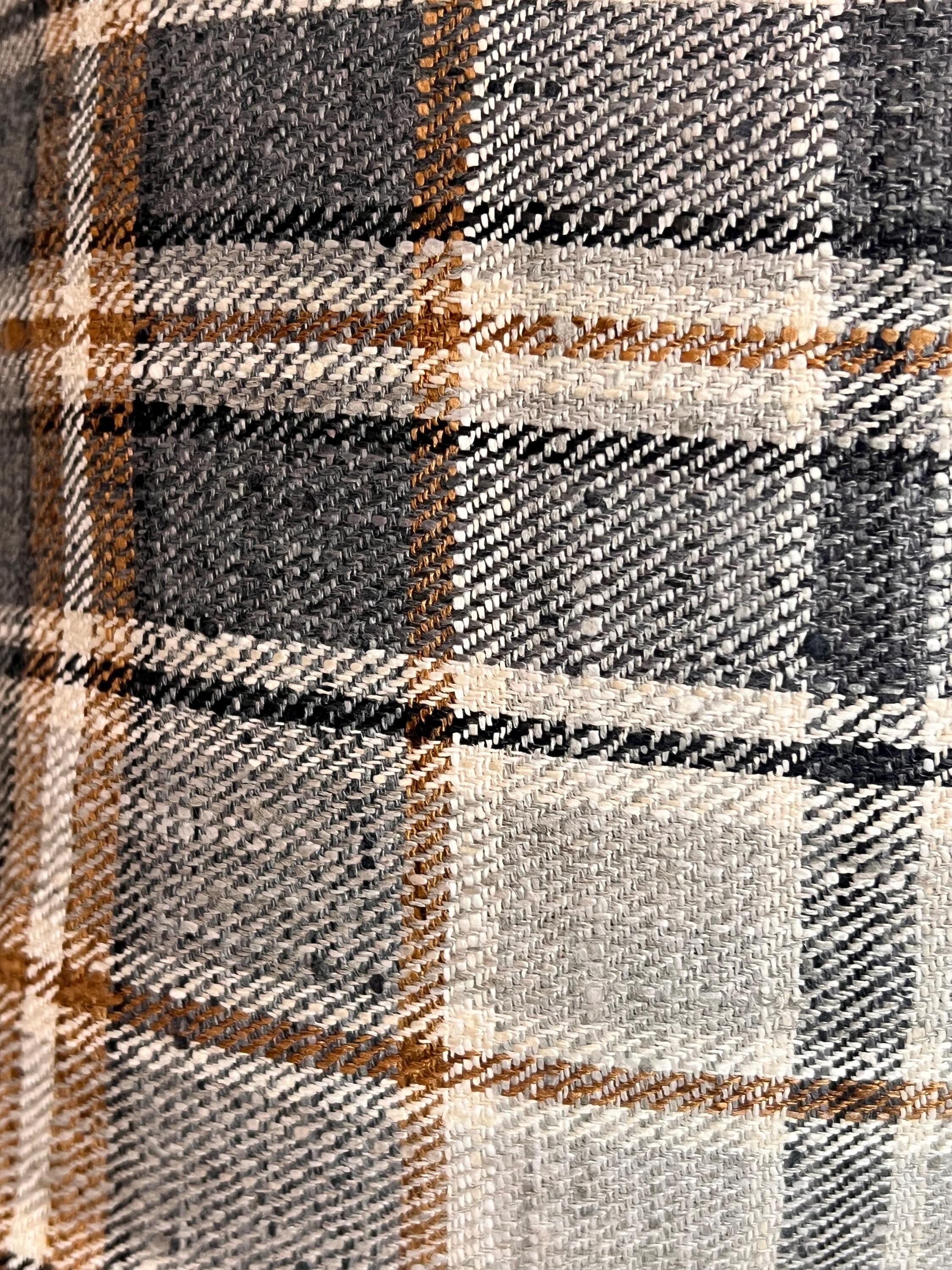 Fall plaid Pillow Cover, Rustic Checkered Pillow Cover, Country Chic Decor, Neutral Plaid Cushion Cover, Classic Tartan Throw Pillow