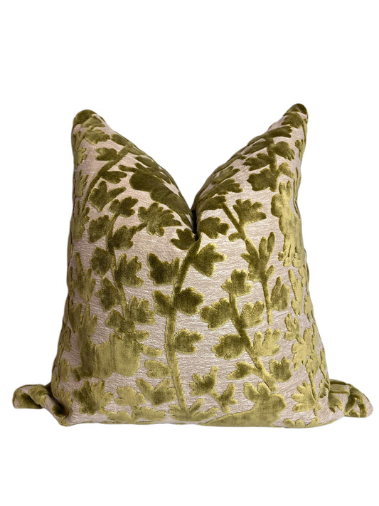 Green "luv bunny” rabbit velvet Pillow Cover, botanical Rabbit Pillow Cover, Easter Throw Pillow Cover, cut Velvet throw Pillow Cushion