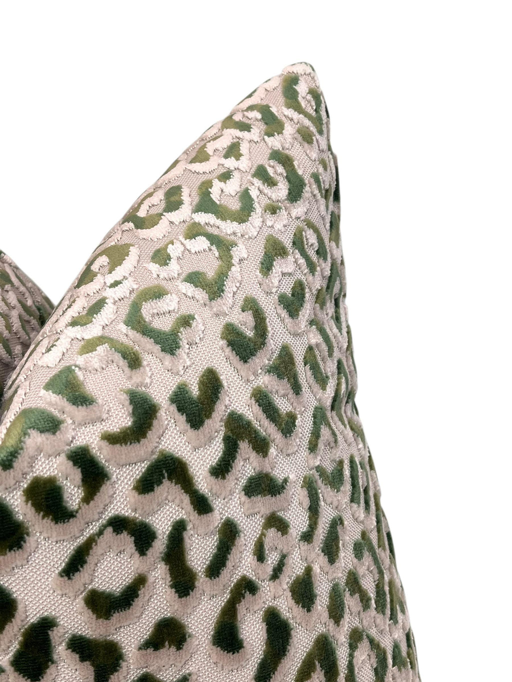 Leopard Print Pillow Cover, green and white Velvet Ocelot, Animal Print Pillow, Cheetah Velvet Pillow Cushion, modern accent throw Cushion
