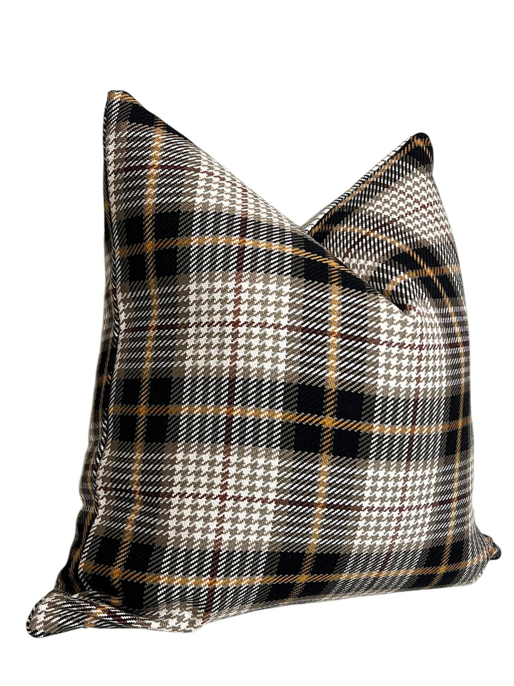 Plaid Wool Pillow Cover | Tartan Houndstooth Cushion, Fall Decor