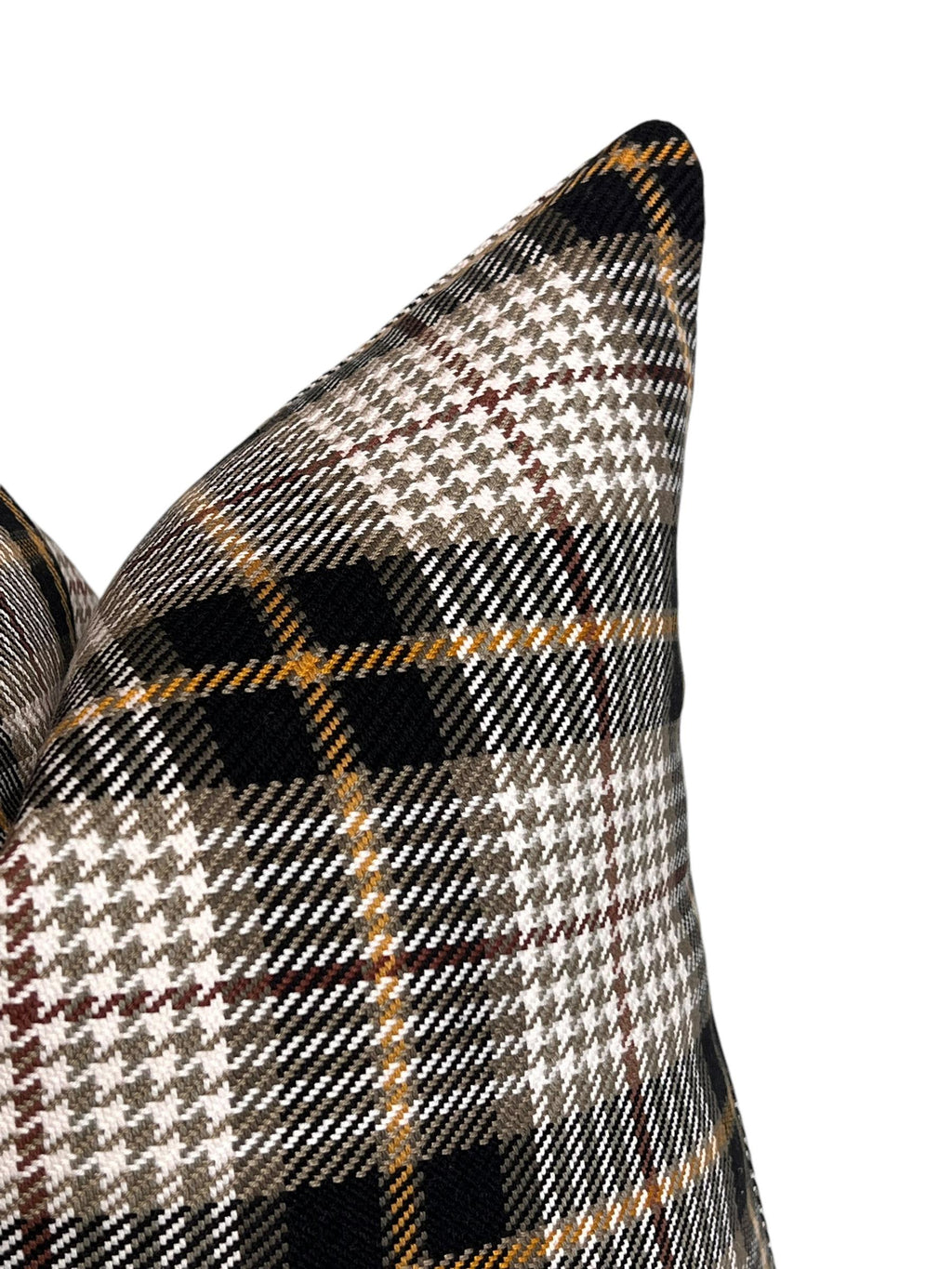 Plaid Wool Pillow Cover | Tartan Houndstooth Cushion, Fall Decor