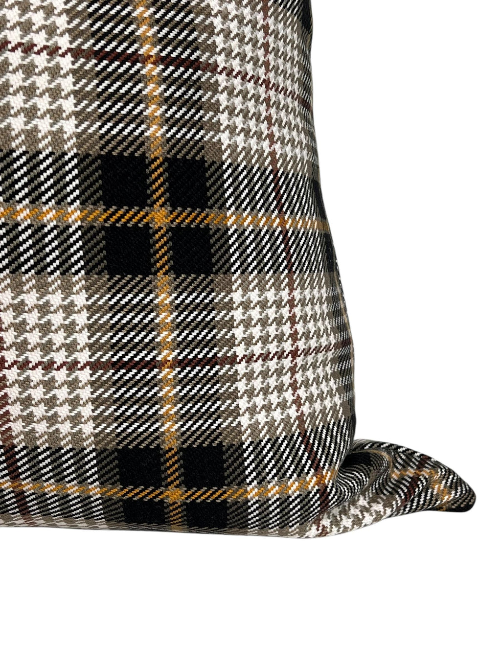 Plaid Wool Pillow Cover | Tartan Houndstooth Cushion, Fall Decor