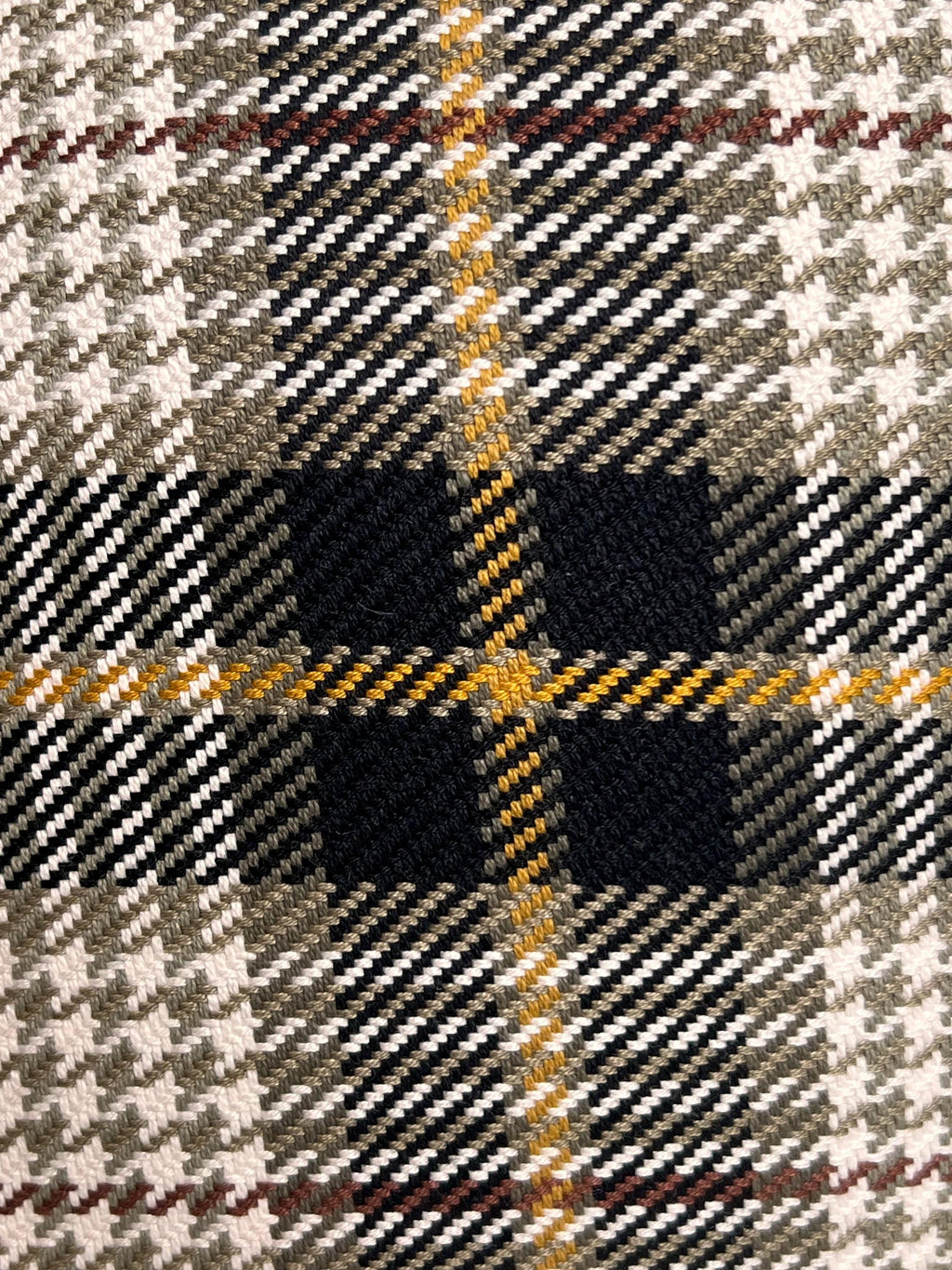 Plaid Wool Pillow Cover | Tartan Houndstooth Cushion, Fall Decor