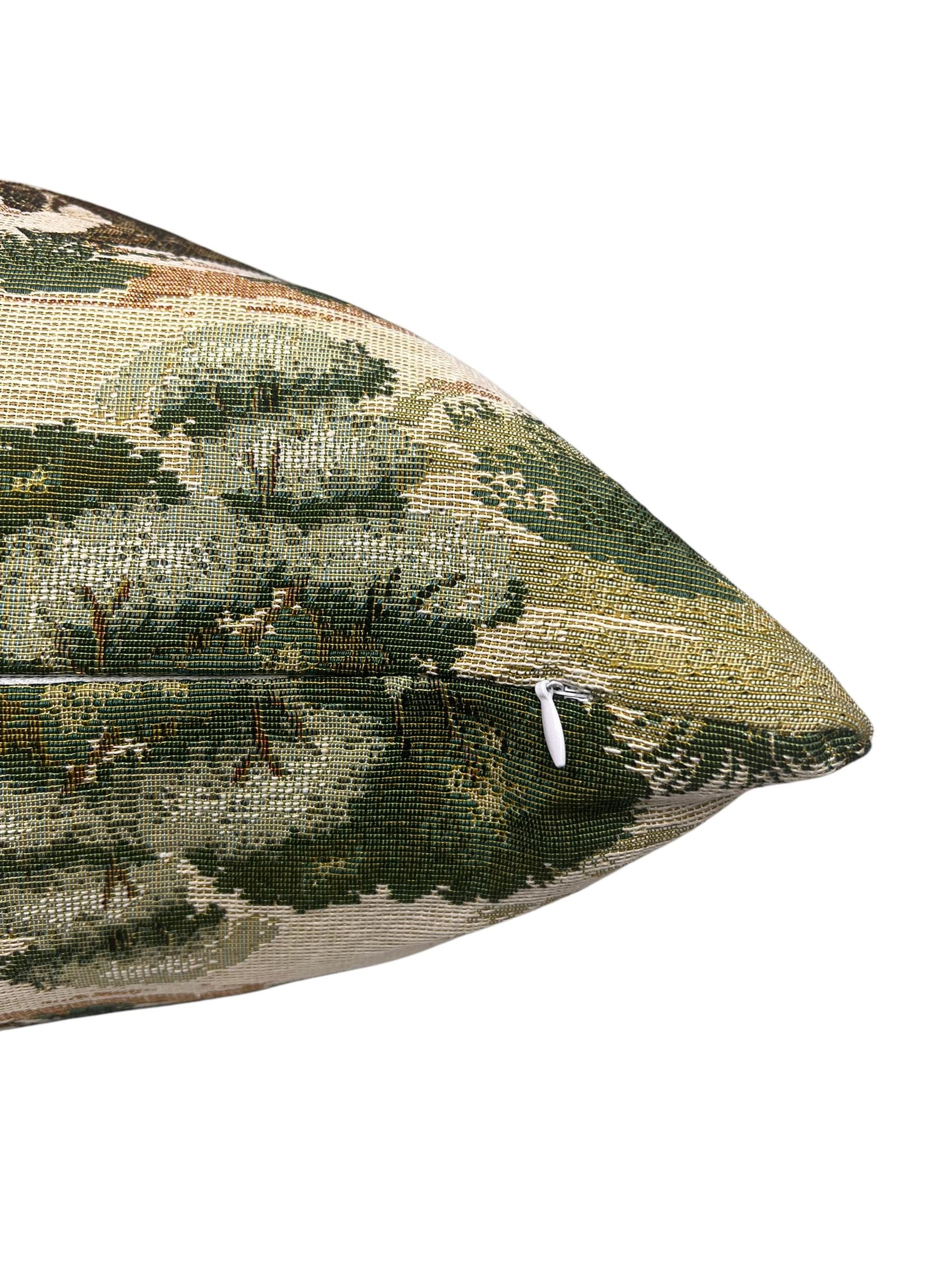 Equestrian Tapestry Pillow Cover | Vintage Horse Hunting Scene Cushion