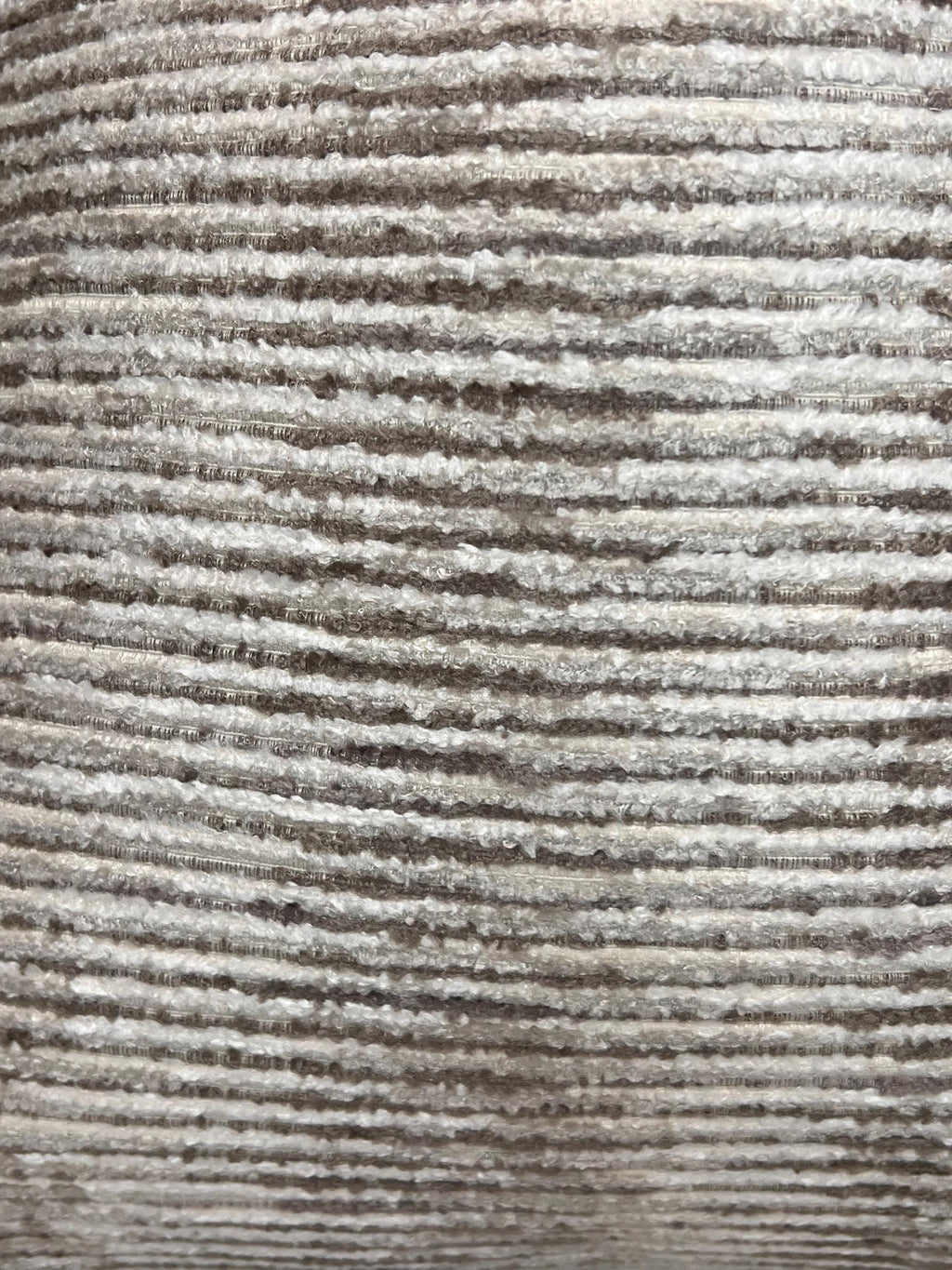 Textured Velvet Pillow Cover, Taupe and Ivory Striped Cushion, Modern Luxe Decor, Neutral Cut Velvet Pillow, Soft Ribbed Throw Pillow Cover