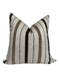 Handwoven Striped Pillow Cover | Modern Farmhouse Throw Cushion