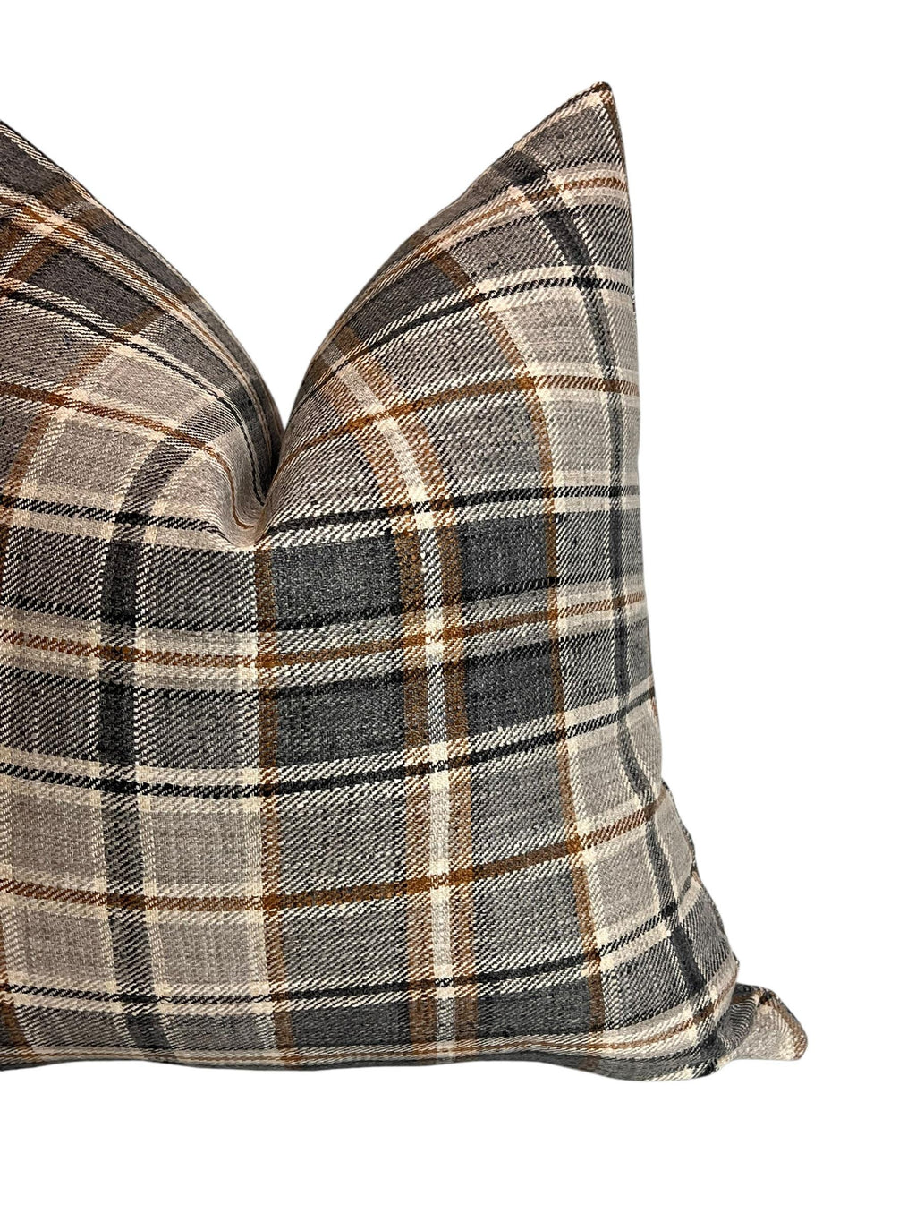 Fall plaid Pillow Cover, Rustic Checkered Pillow Cover, Country Chic Decor, Neutral Plaid Cushion Cover, Classic Tartan Throw Pillow