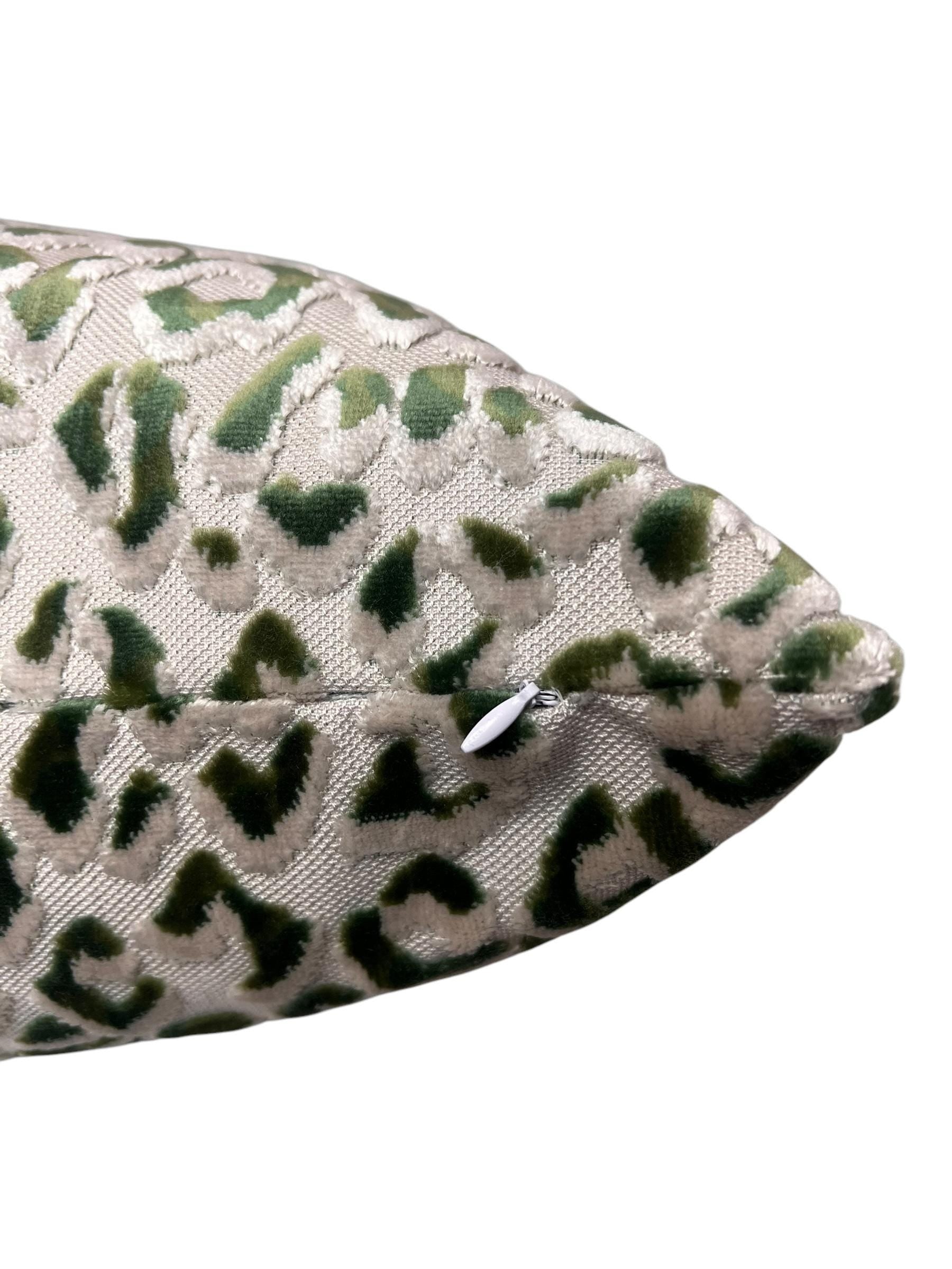 Leopard Print Pillow Cover, green and white Velvet Ocelot, Animal Print Pillow, Cheetah Velvet Pillow Cushion, modern accent throw Cushion