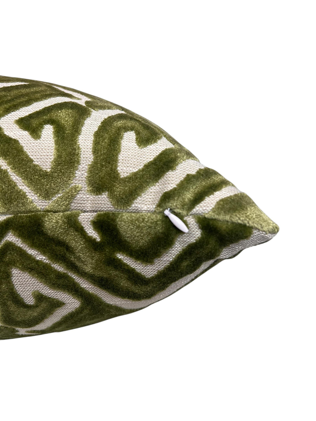 Chartreuse Green Designer Cut Velvet Throw Pillow Cover Green Velvet Geometric Pillow, Abstract Velvet Pillow, tribal Inspired velvet Pillow