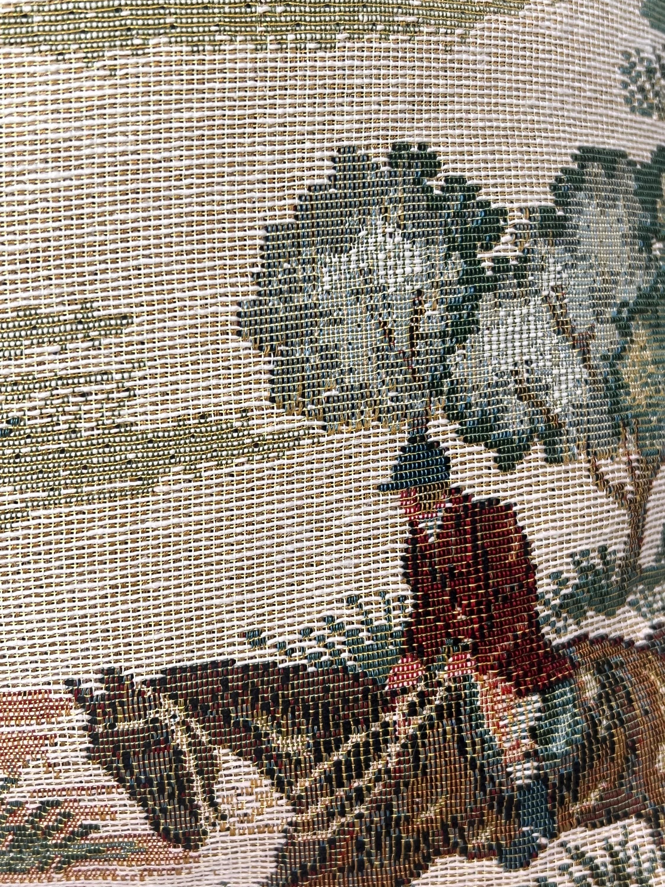 Equestrian Tapestry Pillow Cover | Vintage Horse Hunting Scene Cushion