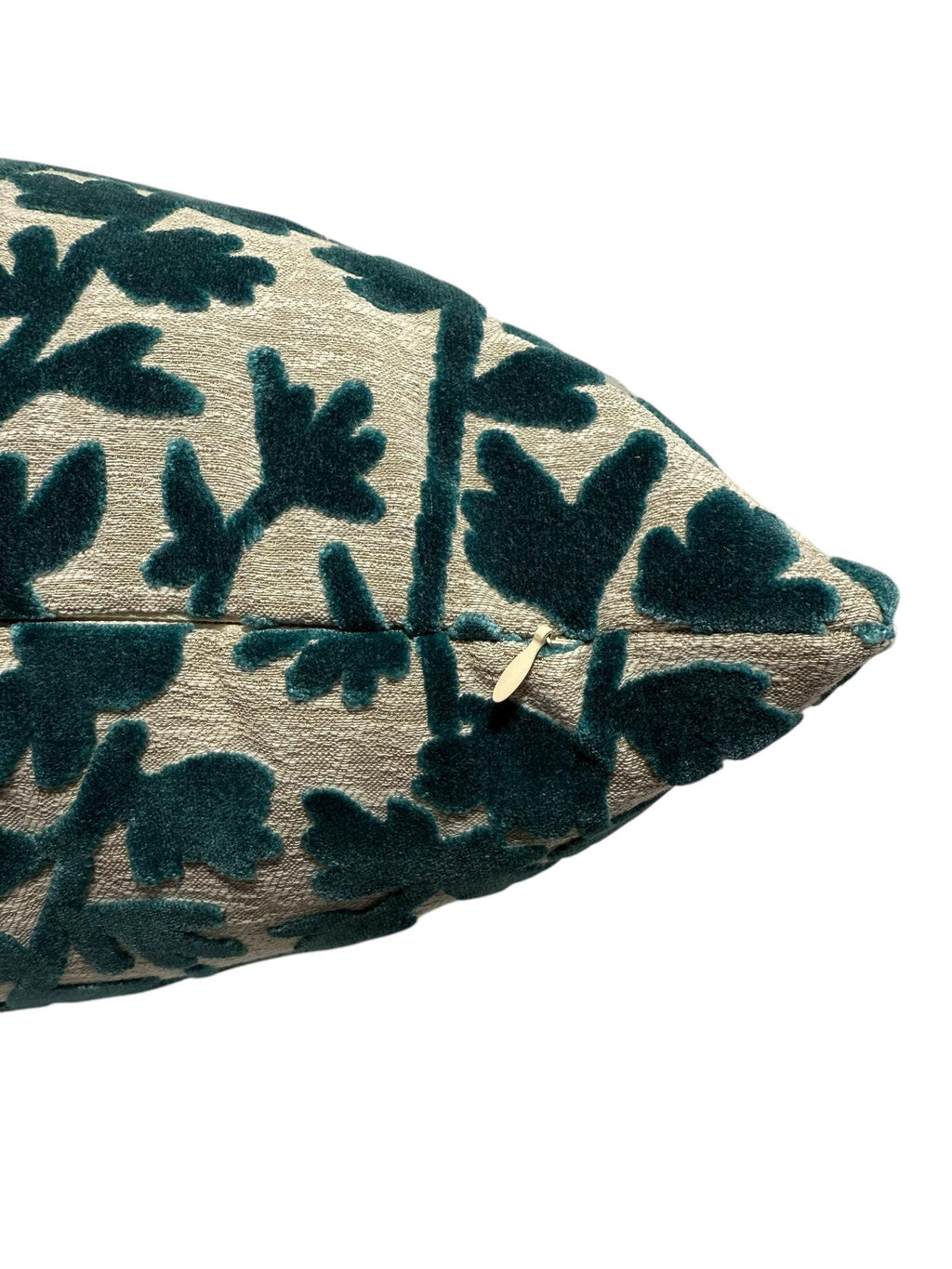 Azure Velvet Bunny Pillow Cover, Botanical Throw Pillow