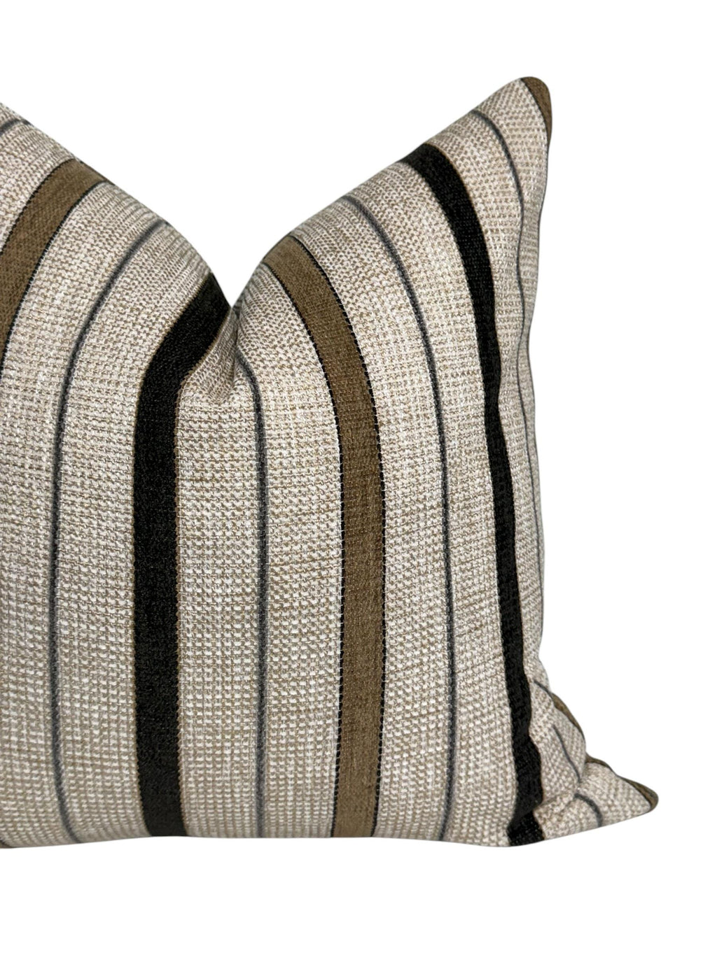 Handwoven Striped Pillow Cover | Modern Farmhouse Throw Cushion