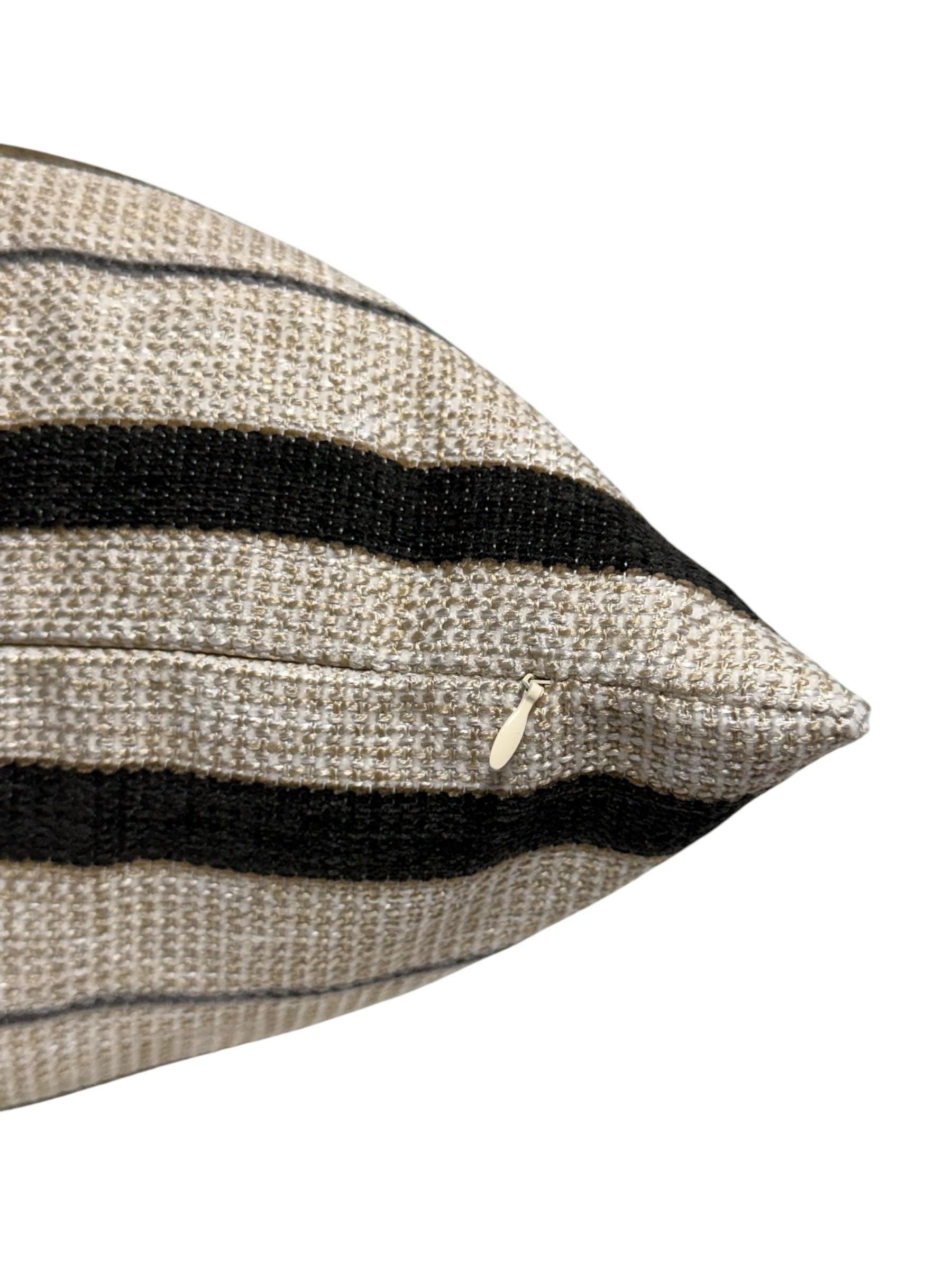Handwoven Striped Pillow Cover | Modern Farmhouse Throw Cushion