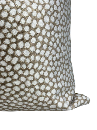 Luxury Antelope Print Pillow Cover | Neutral Velvet Throw Pillow, Modern Animal Print Cushion, Fawn Print Pillow Cover, Spotted Pillow Cover