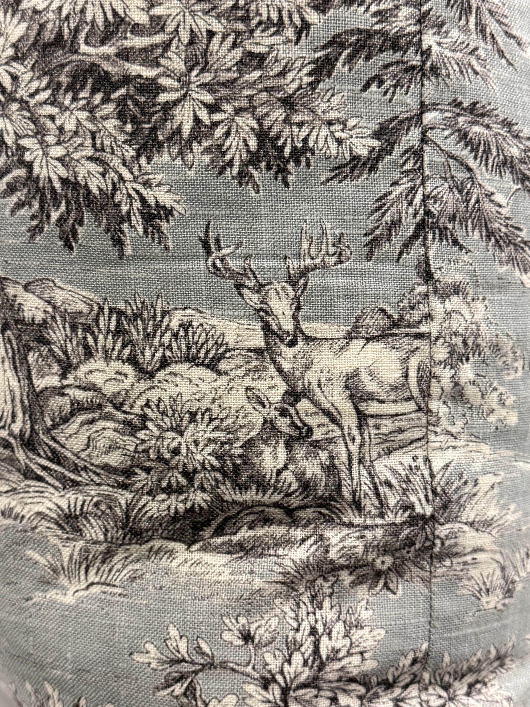 Horse Toile Pillow Cover, Equestrian French Country Farmhouse Decor