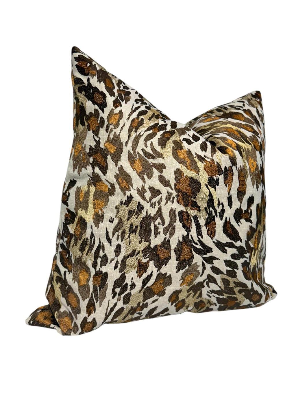 Handmade Cheetah Print Pillow Cover, Neutral Animal Print Cushion