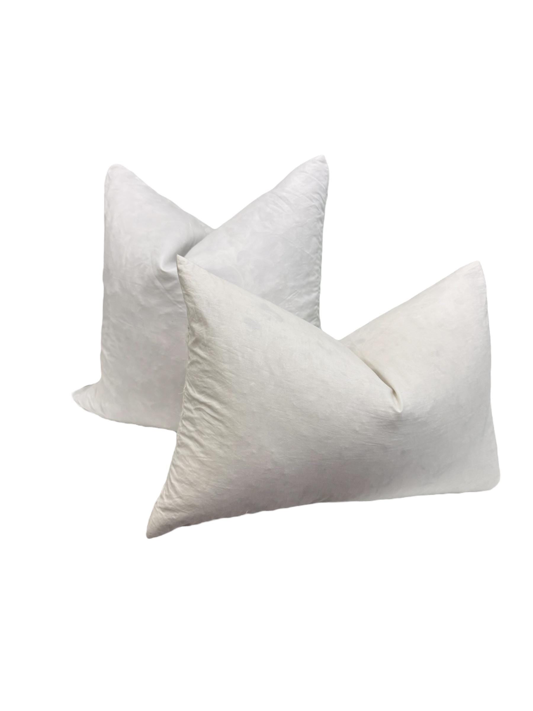 Feather Down Pillow Insert, Overstuffed Lumbar & Cushion Forms