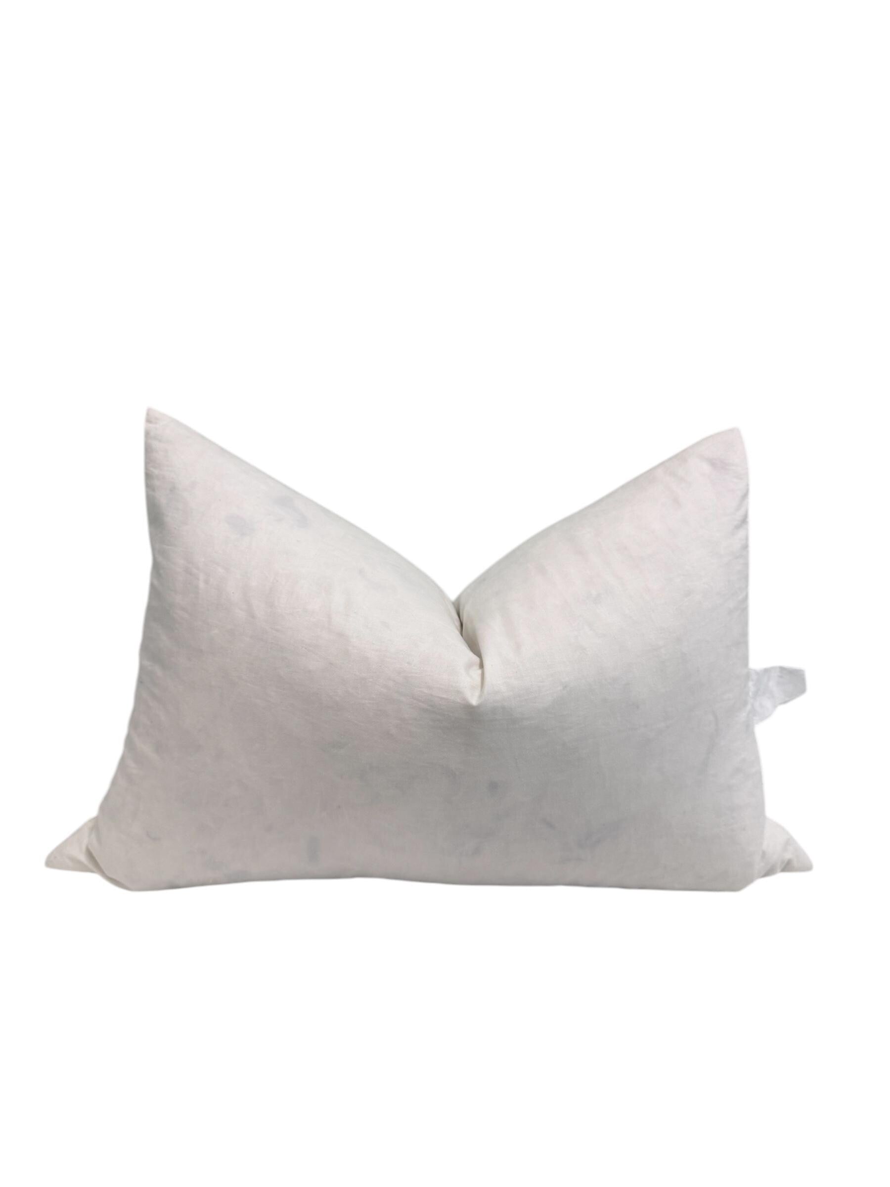 Feather Down Pillow Insert, Overstuffed Lumbar & Cushion Forms